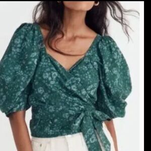 MADEWELL Sweetheart Wrap Top Crinkle
Gauze/Seersucker XS